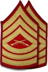 MSGT Master Sergeant Patch Red Gold
