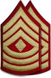 1STSGT First Sergeant Patch Red Gold