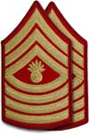 MGYSGT Master Gunnery Sergeant Patch Red Gold