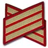 Service Stripe 3 Red Gold 12-year