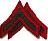 PFC Private First Class Patch Red Green