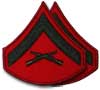 LCPL Lance Corporal Patch Red Green