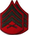 SGT Sergeant Patch Red Green