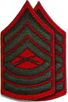 MSGT Master Sergeant Patch Red Green
