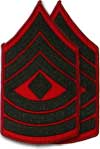 1STSGT First Sergeant Patch Red Green