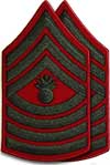 MGYSGT Master Gunnery Sergeant Patch Red Green