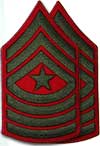 SGTMAJ Sergeant Major Patch Red Green