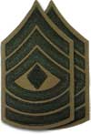 1STSGT First Sergeant Patch Khaki Green