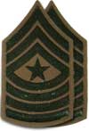 SGTMAJ Sergeant Major Patch Khaki Green